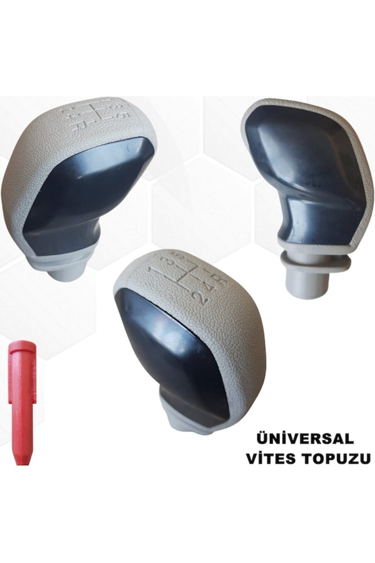 Vites Topuzu Kaliteli 5 Ileri Mandalsız Siyah-Gri Renk - küçük resim 1