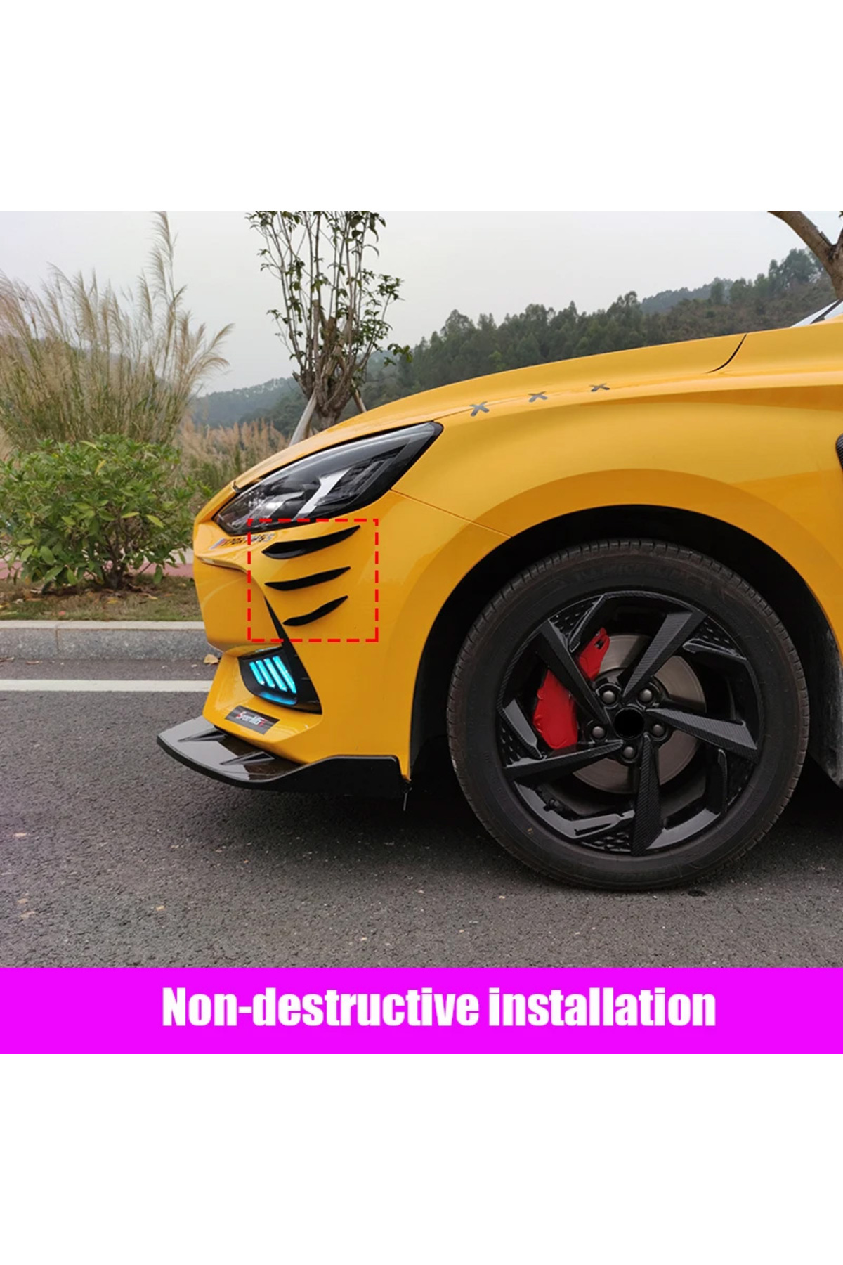 Her Araca Uyumlu Ithal Piano Black 6'Lı Kanatlı Tampon Bıçağı Tampon Bıçak - küçük resim 9