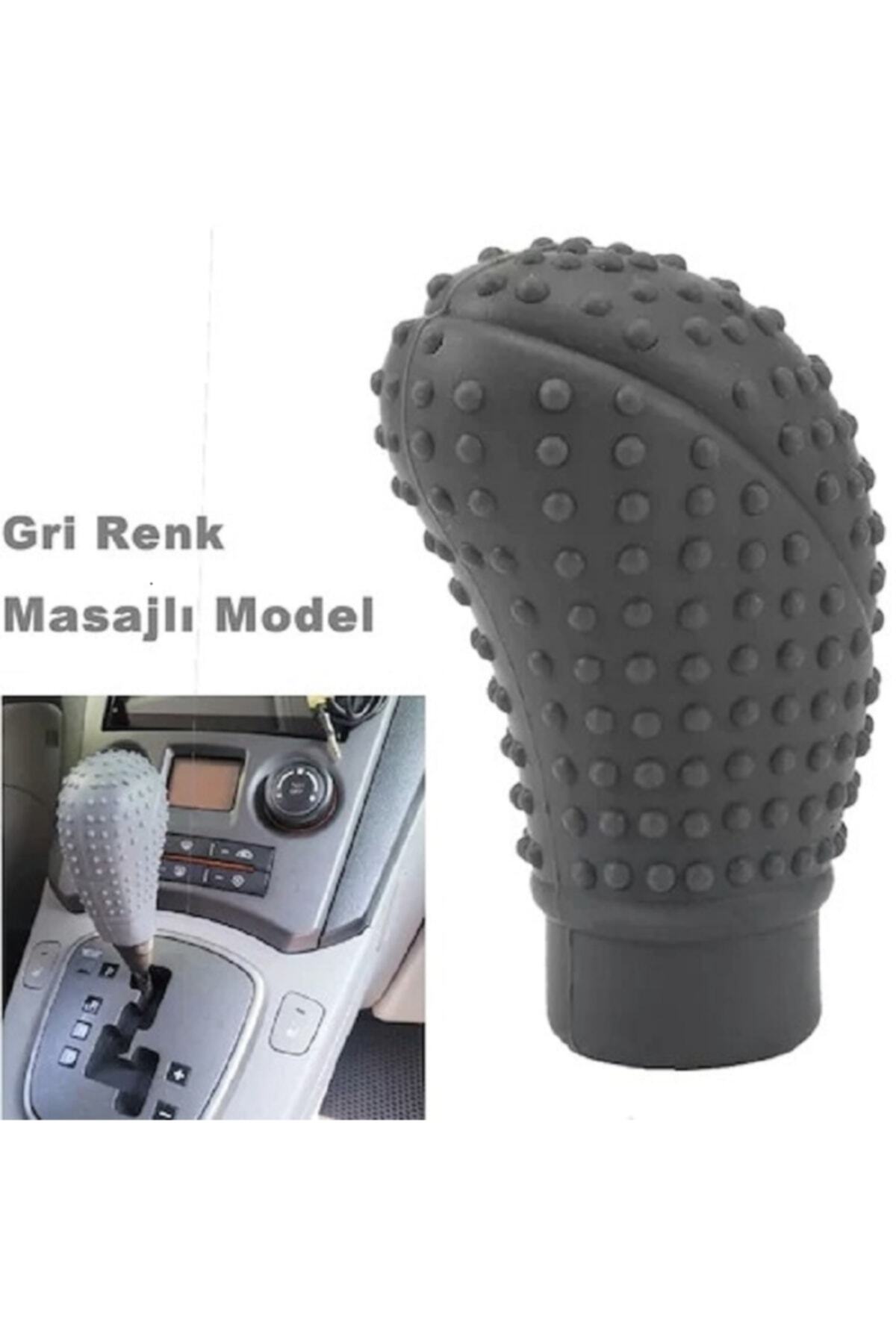 Silikonlu Vites Topuzu Kılıfı Gri Renk Oval Üniversal Ithal - küçük resim 1