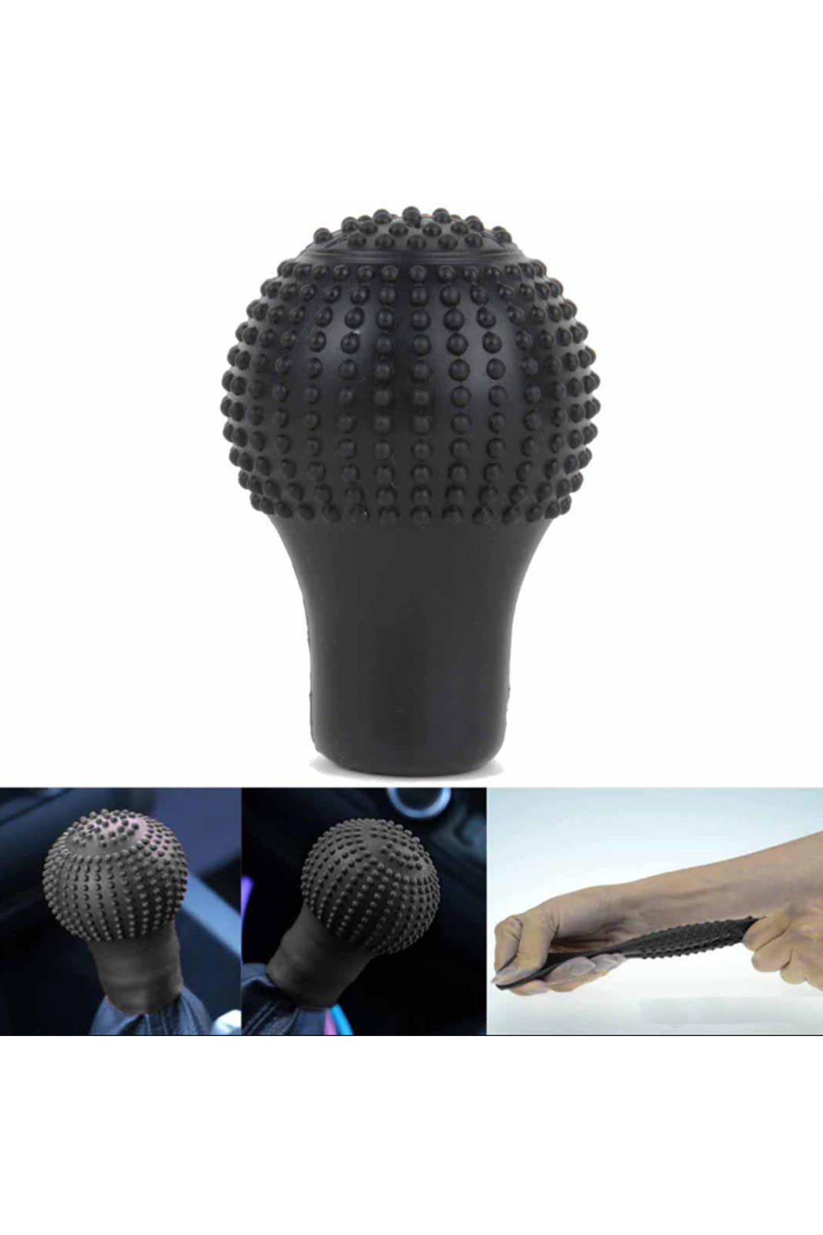 Silikon Vites Topuzu Kılıfı Siyah Yuvarlak Üniversal Ithal - küçük resim 6