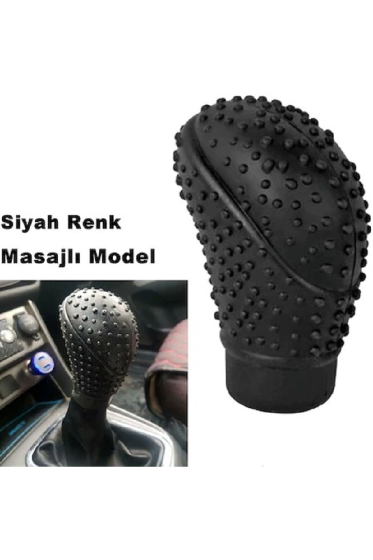 Silikonlu Vites Topuzu Kılıfı Siyah Renk Oval Üniversal Ithal - küçük resim 3