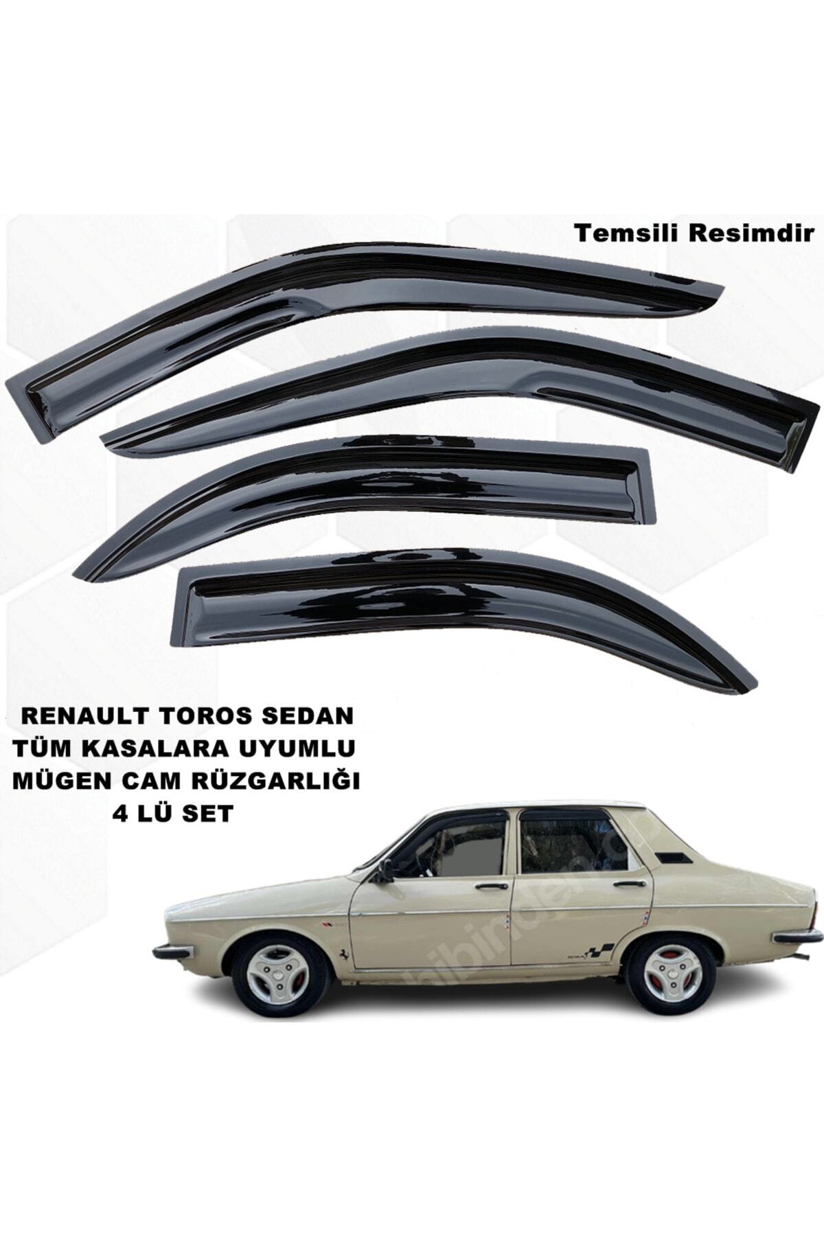 Renault 12 Toros Sedan Mügen Cam Rüzgarlığı Tüm Sedan Kasalara Uyumlu 4 Lü Set Cam Rüzgarlığı- - küçük resim 6