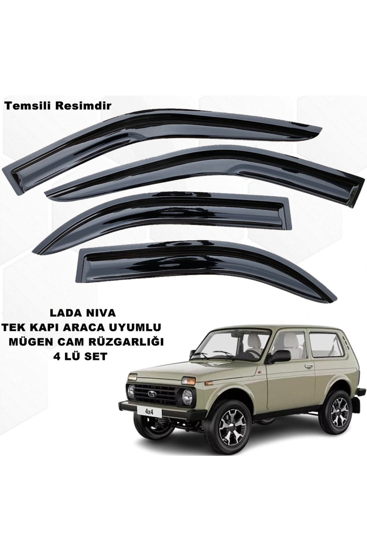 Lada Niva Mügen Cam Rüzgarlığı Tek Kapı Araç Tüm Kasalara Uyumlu 4 Lü Set Cam Rüzgarlığı -