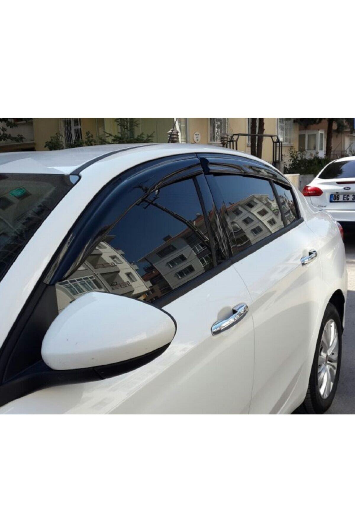 Fiat Egea Mügen Cam Rüzgarlığı 2015 Sonrası 4 Lü Takım Mat Siyah