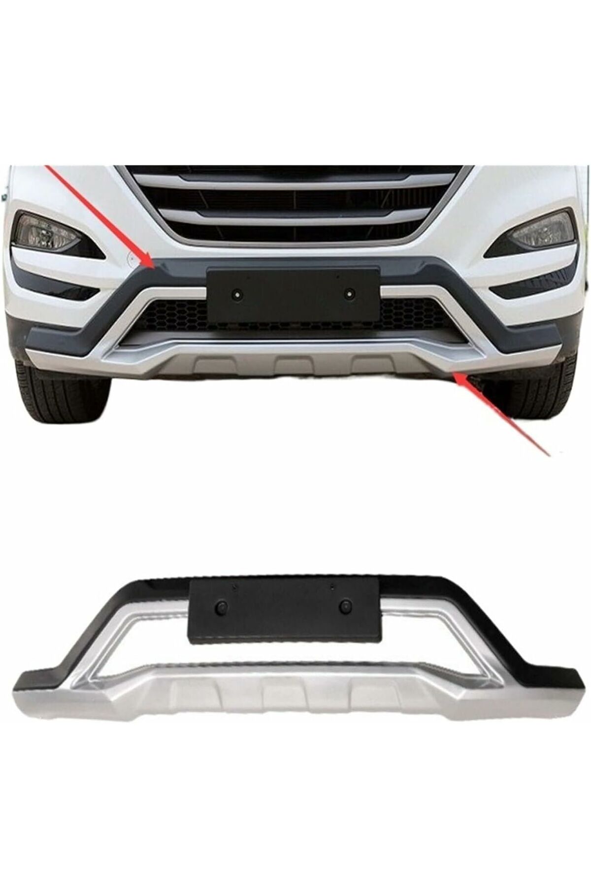 Hyundai Tucson Ön Tampon Koruması Difüzör 2015-2018 Arası (Makyajsız Kasa) Uyumlu - küçük resim 4