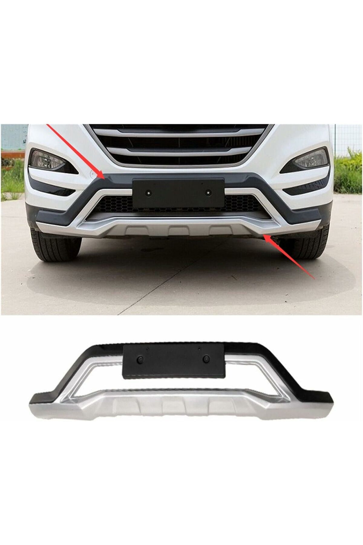 Hyundai Tucson Ön Tampon Koruması Difüzör 2015-2018 Arası (Makyajsız Kasa) Uyumlu - küçük resim 2