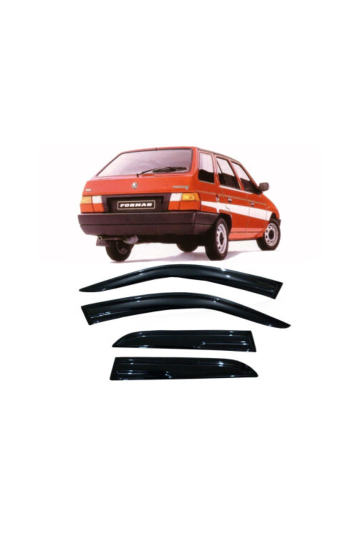 Skoda Forman Cam Rüzgarlığı Parlak Siyah 4 Parça Ücretsiz Kargo - küçük resim 2