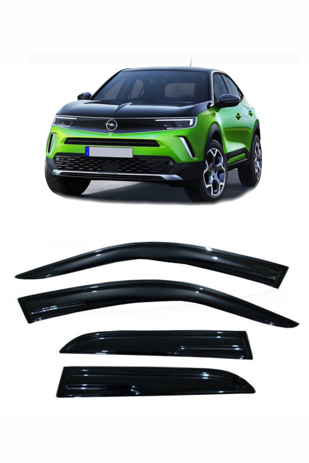 2021-2023 Opel Mokka Cam Rüzgarlığı Yeni Mokka Uyumlu 4 Parça Kolay Montaj - küçük resim 1