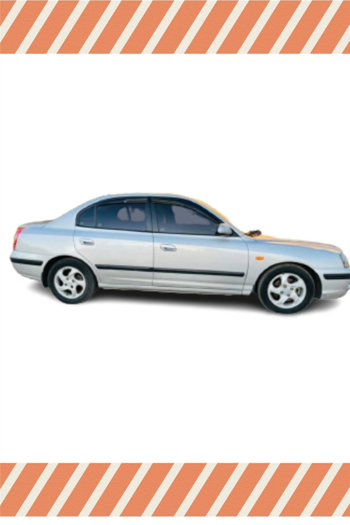 Hyundai Elantra 2002-2007 Modellerine Özel 4'Lü Mügen Tip Cam Rüzgarlığı - küçük resim 4