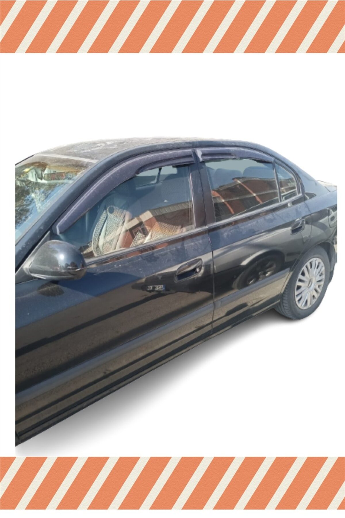 Hyundai Elantra 2002-2007 Modellerine Özel 4'Lü Mügen Tip Cam Rüzgarlığı - küçük resim 1