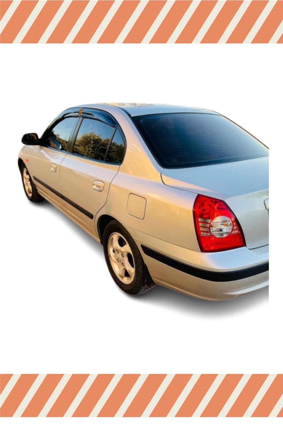 Hyundai Elantra 2002-2007 Modellerine Özel 4'Lü Mügen Tip Cam Rüzgarlığı - küçük resim 5