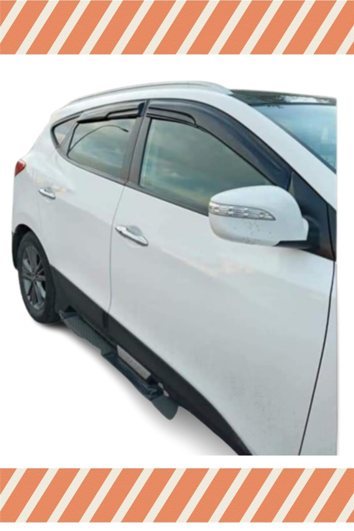 Hyundai Ix-35 Tüm Modellerine Özel 4'Lü Mügen Tip Cam Rüzgarlığı - küçük resim 1