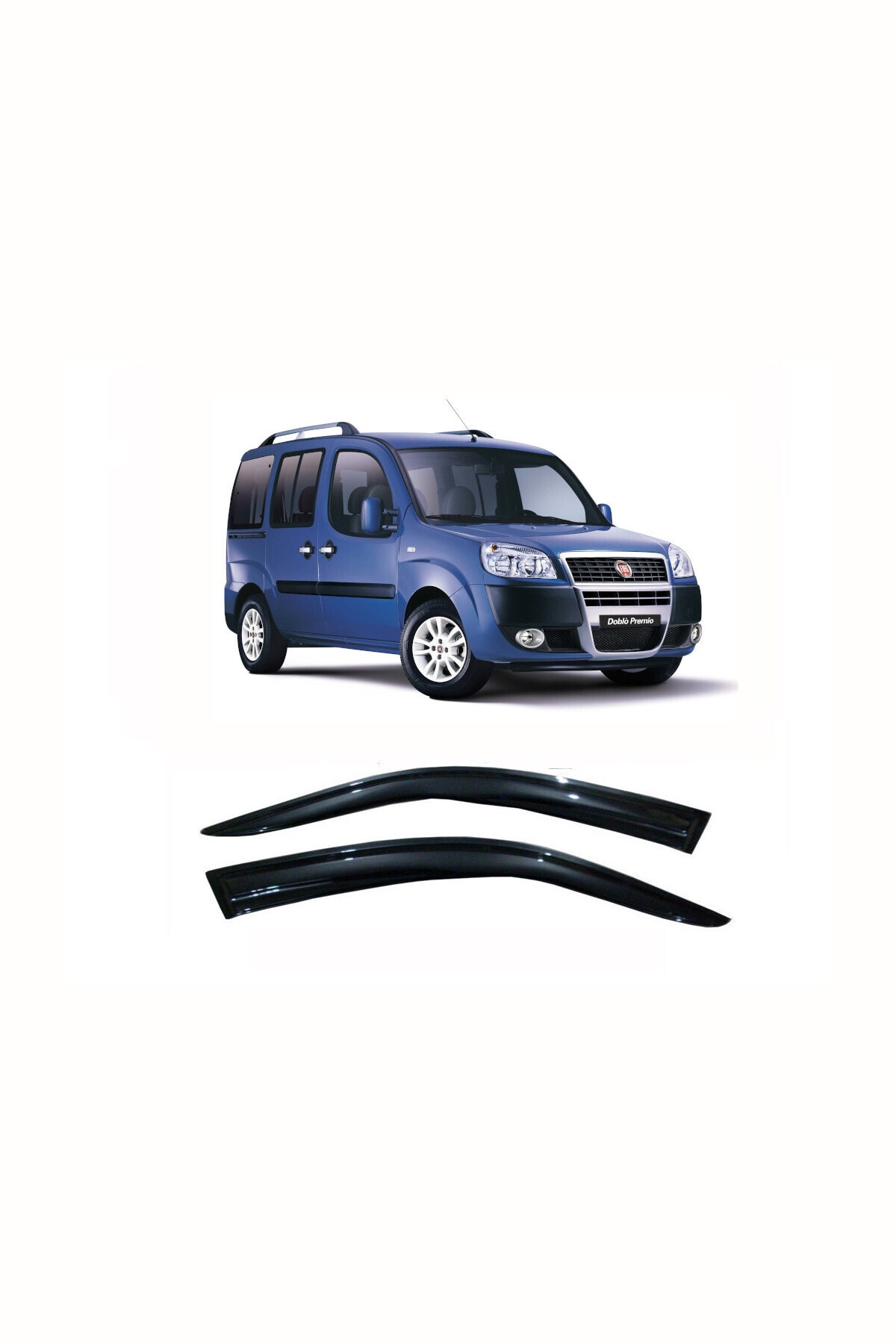 Fiat Doblo 1 Kasa 2009 Model 2 Li Cam Rüzgarlığı Tam Uyum Garantili Parlak Siyah 1.Kalite - küçük resim 2