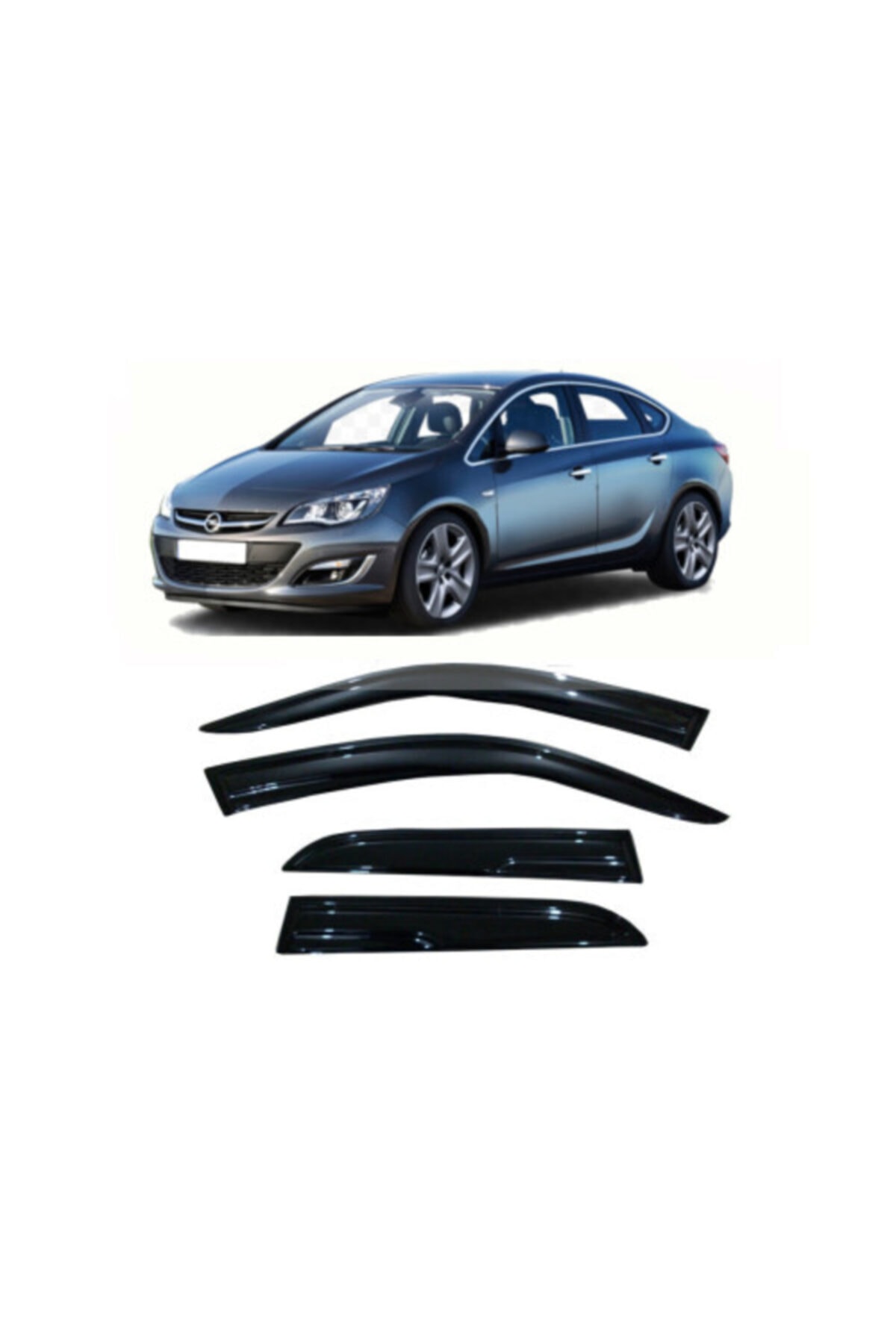 Opel Astra J Sedan Cam Rüzgarlığı 2010-2017 Sedan Kasa Uyumlu 4 Parça Ücretsiz Kargo - küçük resim 1