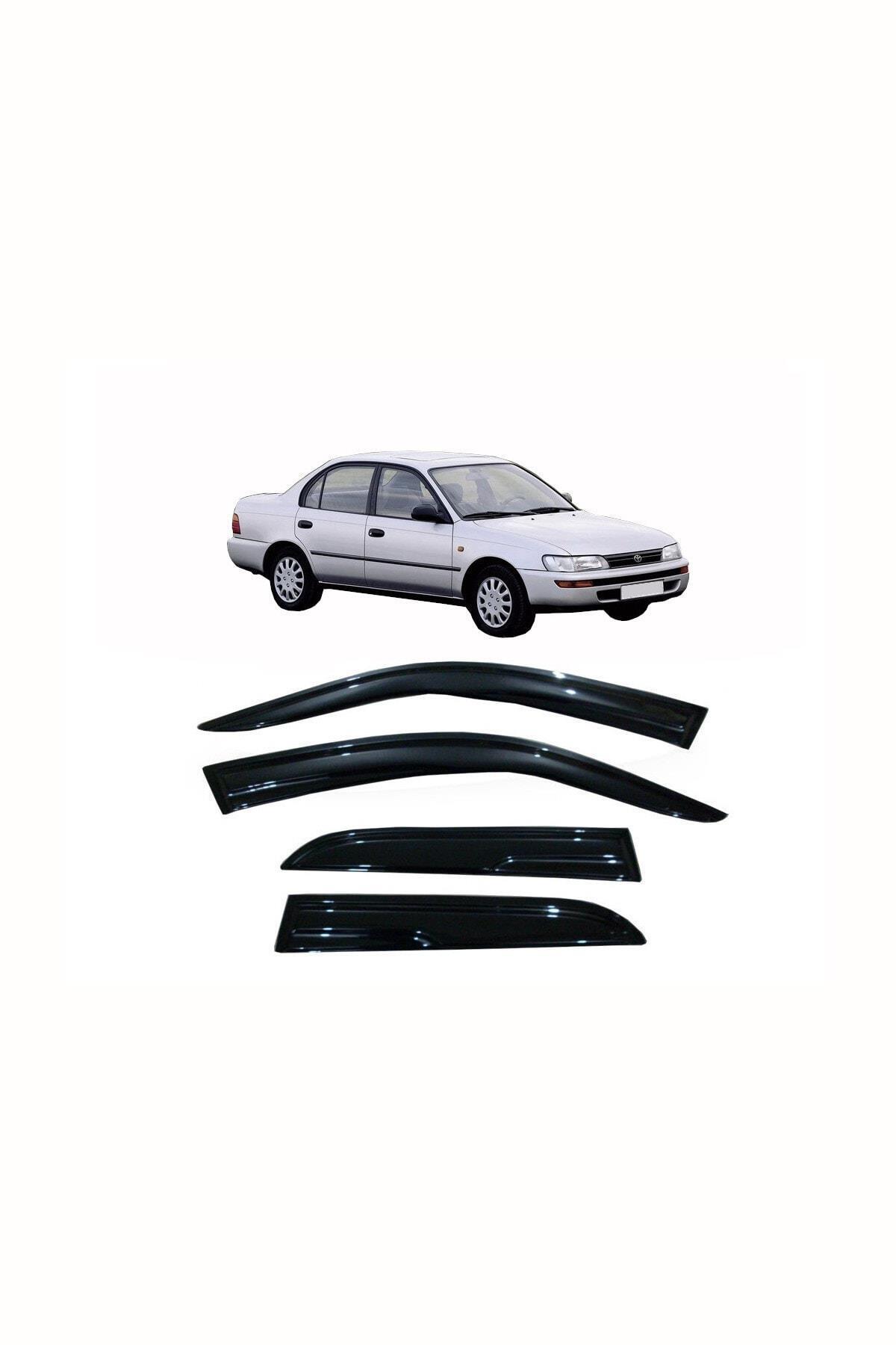 Toyota Corolla 1993-1998 Sedan Kasa Uyumlu Parlak Siyah 4 Parça  Cam Rüzgarlığı - küçük resim 1