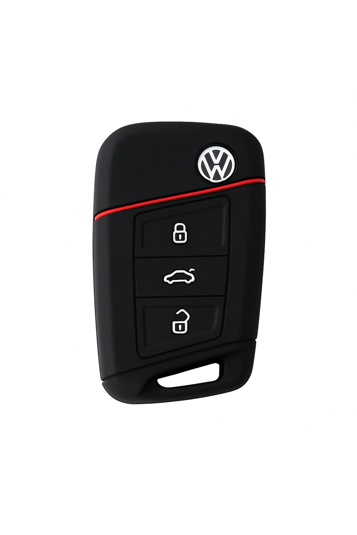 Volkswagen Passat Uyumlu Kırmızı Çizgili Silikon Kabı / Sypd54 - küçük resim 3